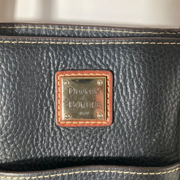 Vintage Dooney & Bourke Pebbled Leather Lexington Shoulder Bag Black 8 x 12"‎ - Picture 5 of 12